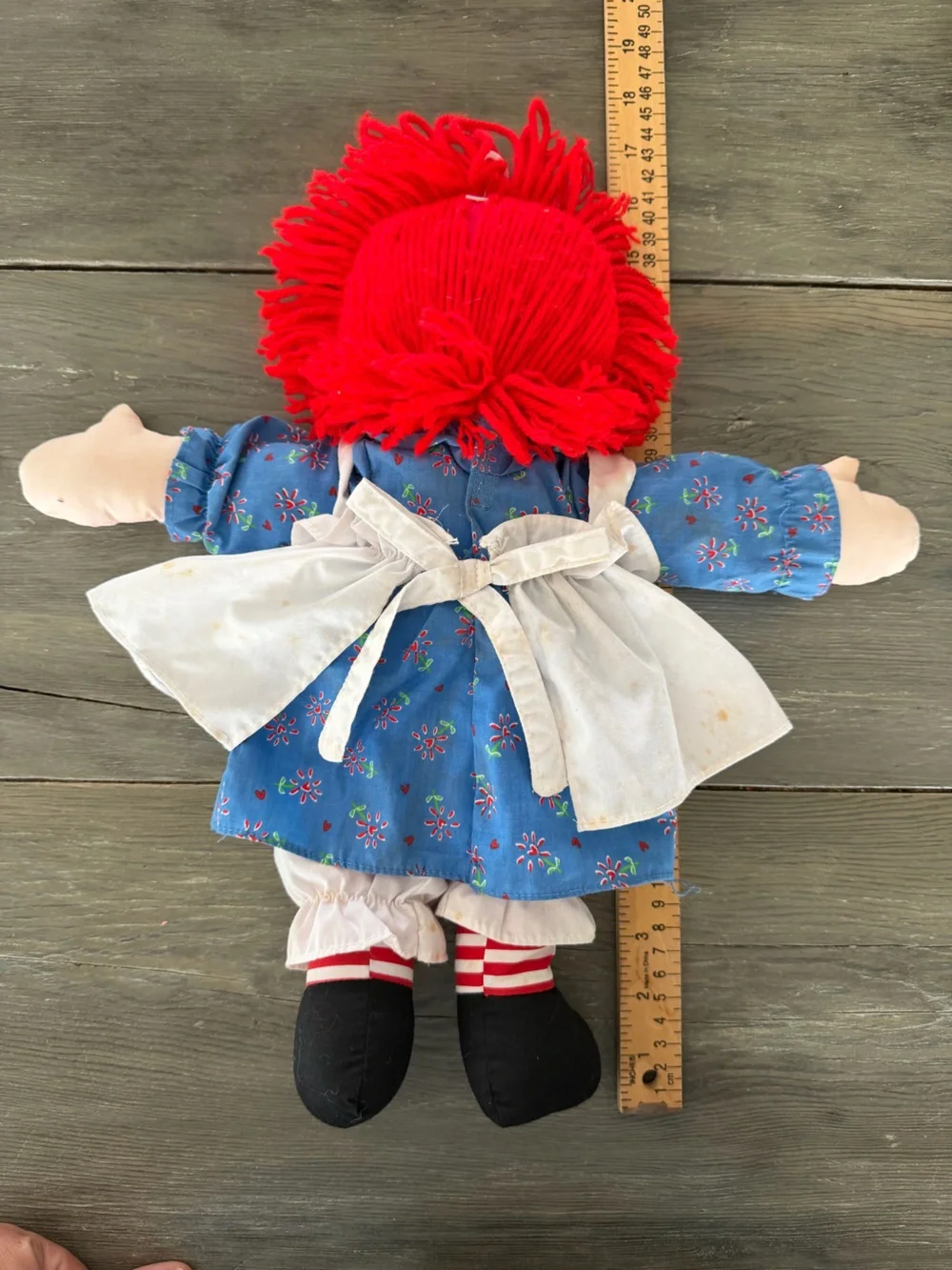 Hasbro 16” Raggedy Ann Doll in Blue Floral Dress 2002